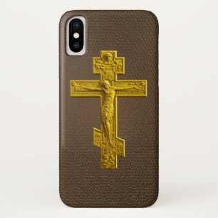 Golden Russian orthodox cross Case-Mate iPhone Case