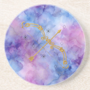 Golden Sagittarius Coaster