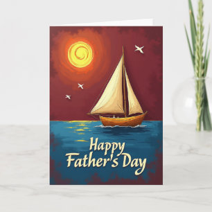 Golden Sail Sweet Fathers Day Card