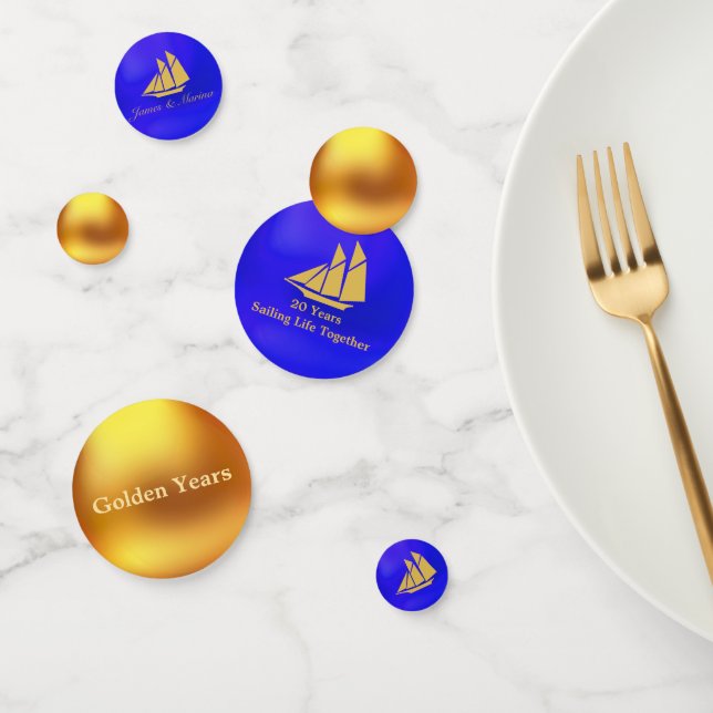 Golden Sailing Life Together Confetti (Group)