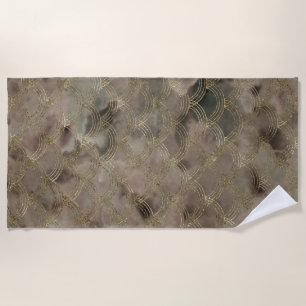 Golden Scales Glam 2 Beach Towel