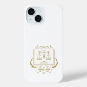 Golden Scales of Justice   Law and Justice iPhone 15 Case