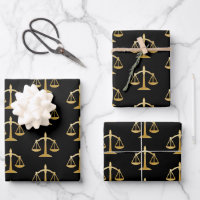 Golden Scales of Justice Law Theme Pattern