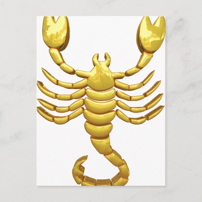 Golden Scorpio Postcard (Front)