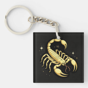 🦂 Golden Scorpion Zodiac Astrology Gift 🦂 Keychain