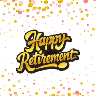 Golden Script Retirement Greeting Card