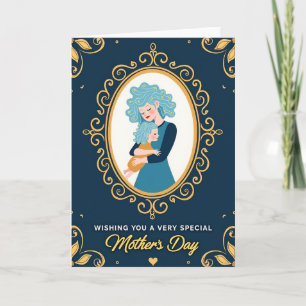 Golden Scroll Mothers Day Card