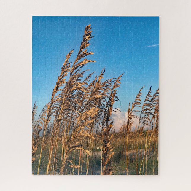 Golden Sea Oats Beach Anastasia State Park Jigsaw Puzzle (Vertical)