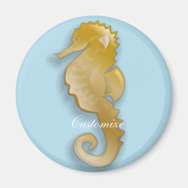 Golden Seahorse Thunder_Cove Magnet (Front)