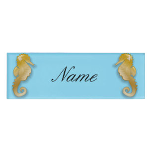 Golden Seahorse Thunder_Cove Name Tag