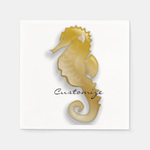Golden Seahorse Thunder_Cove Napkin
