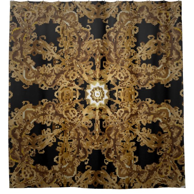 Golden Seamless hand drawn, vintage Background. Sn (Front)