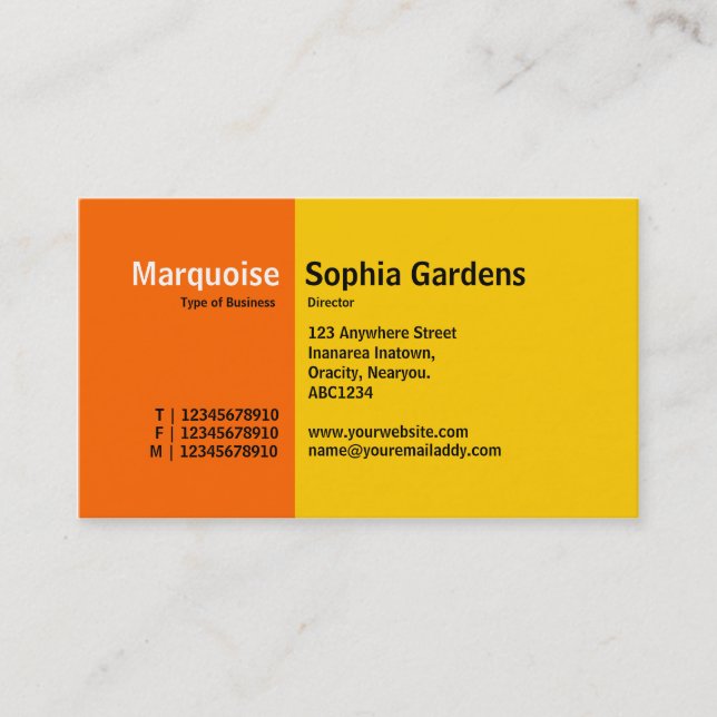 Golden Section 14 Business Card (Front)