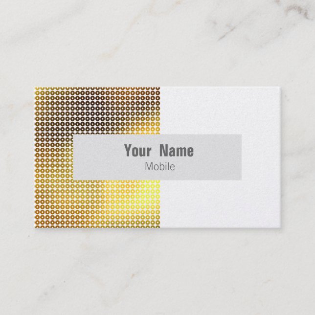 Golden Sequin Business Card (Front)