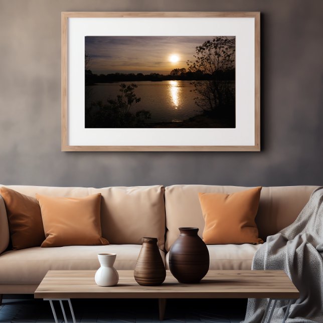 Golden Serenity: A Sunset's Embrace Photo Print (Creator Uploaded)