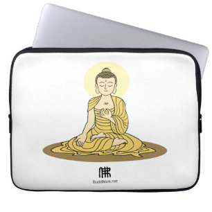 Golden Serenity Buddha laptop sleeve