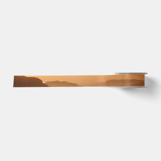 Golden Serenity — Desert Landscape at Sunset Satin Ribbon