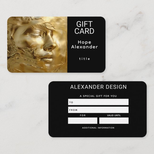 Golden Serenity Gift Card (Front/Back)