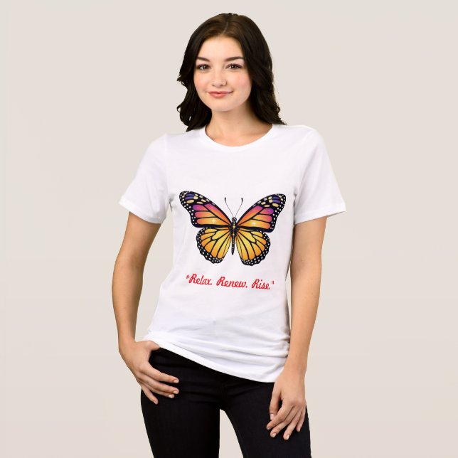 "Golden Serenity Wings" Tri-Blend Shirt (Front Full)