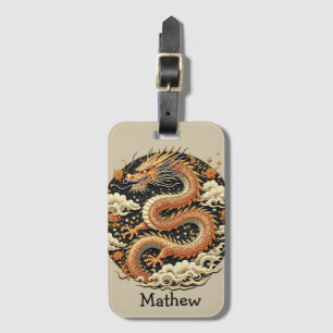 Golden Serpent Luggage Tag