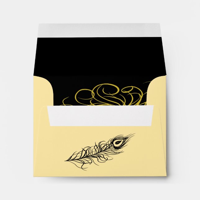 Golden Shake your Tail Feathers Small Envelope (Back (Bottom))