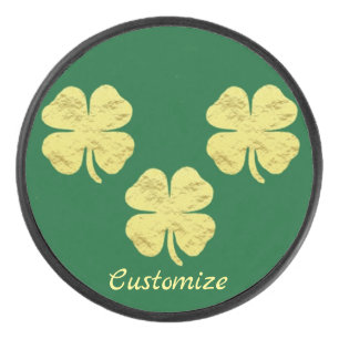 Golden Shamrocks Thunder_Cove Hockey Puck