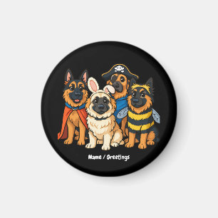 Golden Shepherd Ghost Dog Halloween Funny Spooky  Magnet