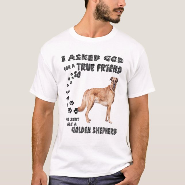 Golden Shepherd Quote Mom Dad Costume, German Retr T-Shirt (Front)