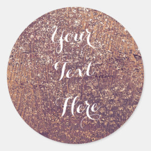 Golden Shimmer Glam Birthday Party Favour Classic Round Sticker