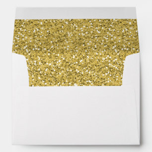 Golden Shimmer Glitter Envelopes