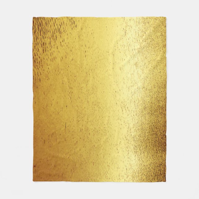 Golden shimmery lake water surface minimalistic fleece blanket (Front)