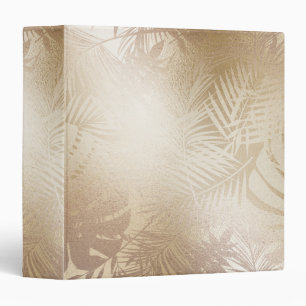 Golden Shine Botanical Tropical Palm Tree Leaves Binder