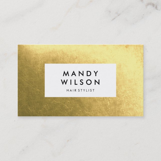 Golden Shine Carte de visite élégant (Devant)