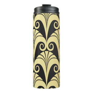 Golden shine texture. Gold vintage art deco geomet Thermal Tumbler