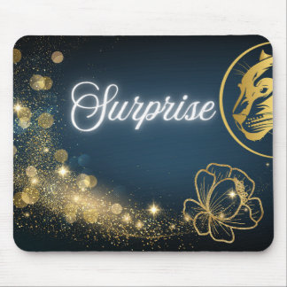 Golden Shooting Star Surprise Mouse Pad