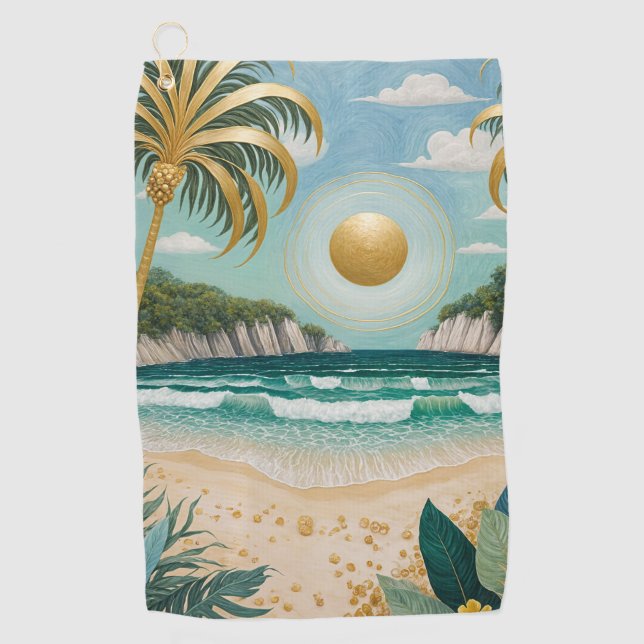 Golden Shores Golf Towel (Front)