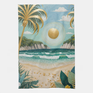 Golden Shores Kitchen Towel