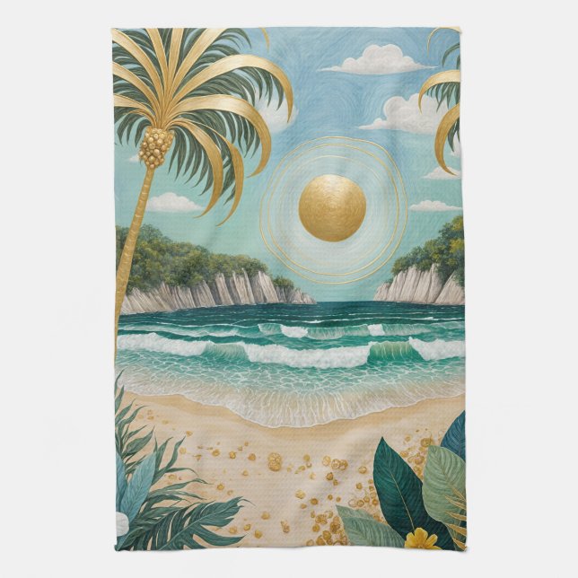 Golden Shores Kitchen Towel (Vertical)