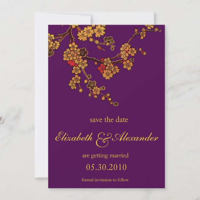 Golden Showers -save  the date cards (Front)