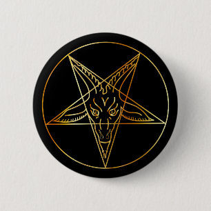 Golden sigil of Baphomet 2 Inch Round Button