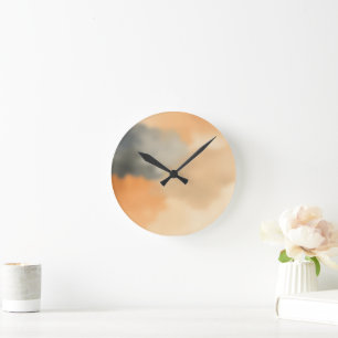 Golden Silence Round Clock