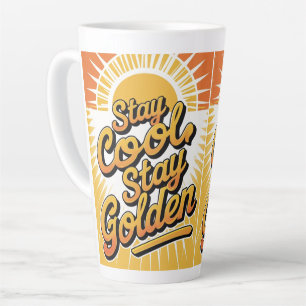 Golden Sips – “Stay Cool, Stay Golden Latte Mug