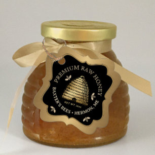 Golden Skep Honey Tag Elaborate Gold Gradient