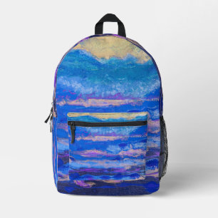 Golden Skies Abstract Art Backpack