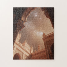 Golden Sky Courtyard – Starlit Serenity