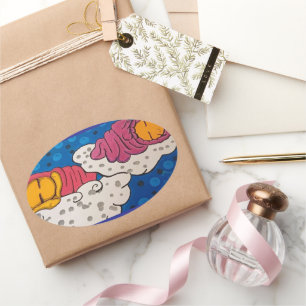 Golden Slumbers Oval Sticker