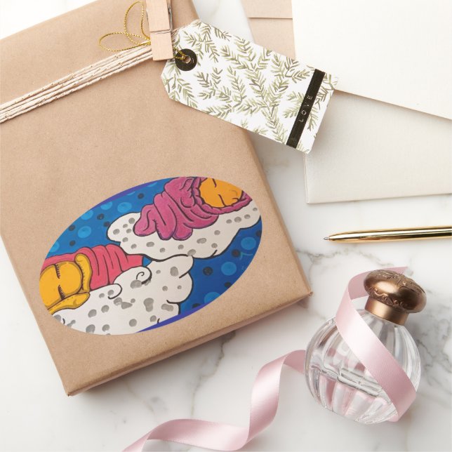 Golden Slumbers Oval Sticker (Gifting)