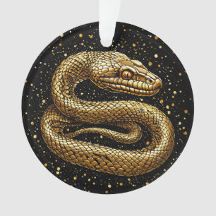 Golden snake ornament