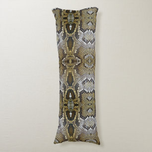 Golden snake skin pattern body pillow