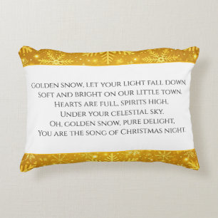 Golden Snow Accent Pillow
